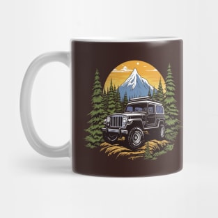 Vintage Jeep Print Mug